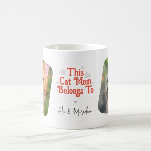 This Cat Mom Belongs To Personalized Photo  Name  Coffee Mug