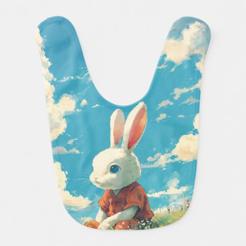 This charming baby bib features adorable 