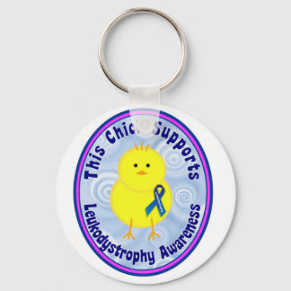 this chick supports Leukodystrophy Awareness Keychain