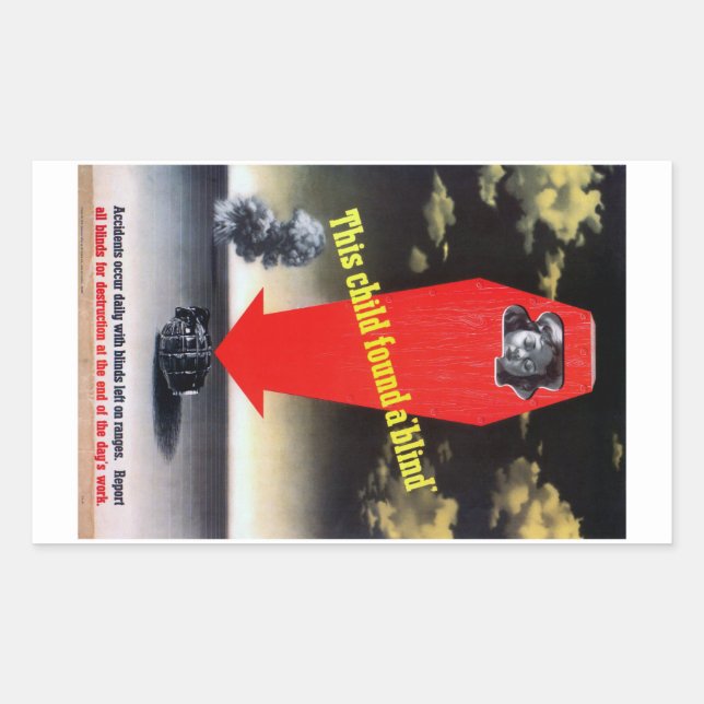 This Child Found a Blind Rectangular Sticker (Front)