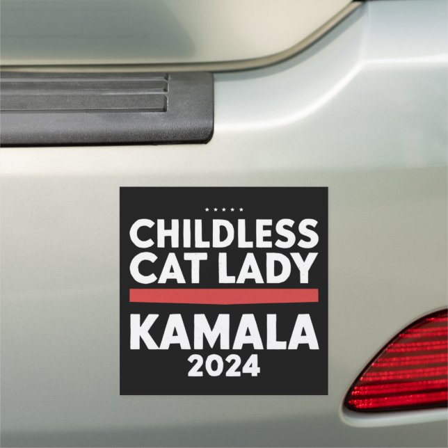 This Childless Cat Lady is Voting Kamala 2024 Car Magnet (In Situ)