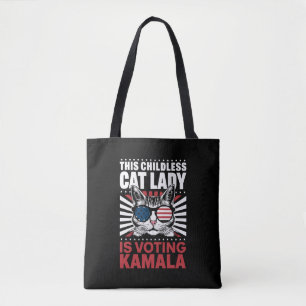 This Childless Cat Lady is Voting Kamala 2024 Tote Bag