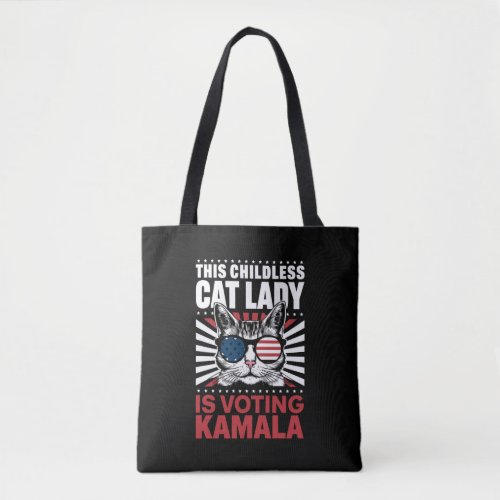 This Childless Cat Lady is Voting Kamala 2024 Tote Bag