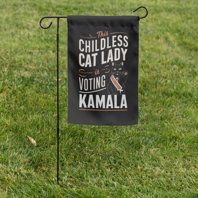 This Childless Cat Lady is Voting Kamala Garden Flag (In SItu)