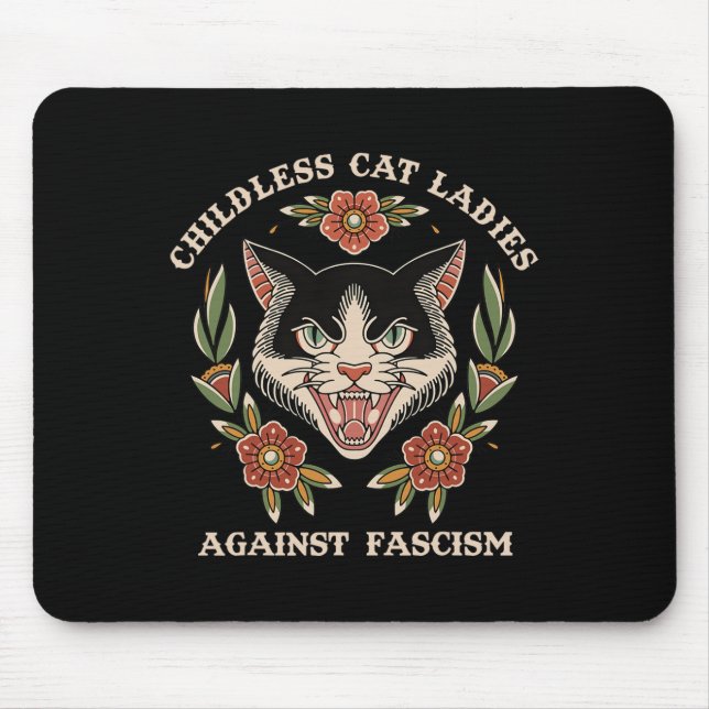 This Childless Cat Lady Is Voting Kamala-harris 20 Mouse Pad (Front)