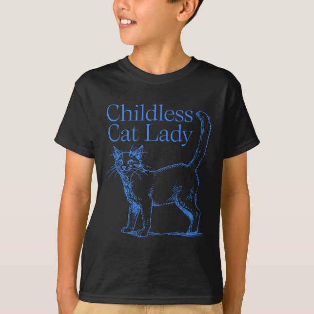 This Childless Cat Lady Is Voting Kamala Shirt  (Front)