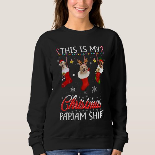 This Christmas Pajama Labrador Dog In Socks Dog Sweatshirt