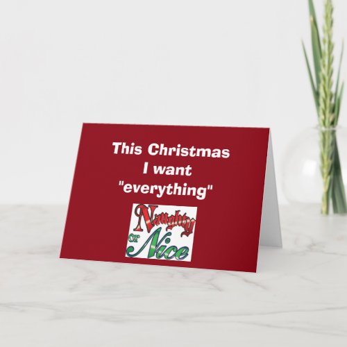 THIS CHRISTMAS_WANT EVERYTHINGSHARE IT WITH YOU HOLIDAY CARD