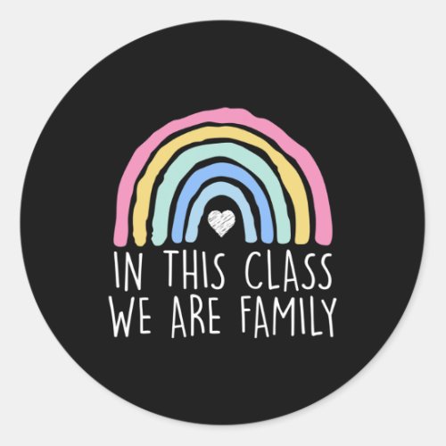 This Cl We Are Family Student Teacher Back To Scho Classic Round Sticker
