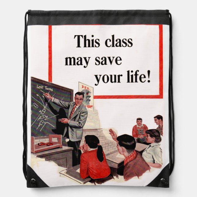 This Class May Save Your Life Drawstring Bag (Front)