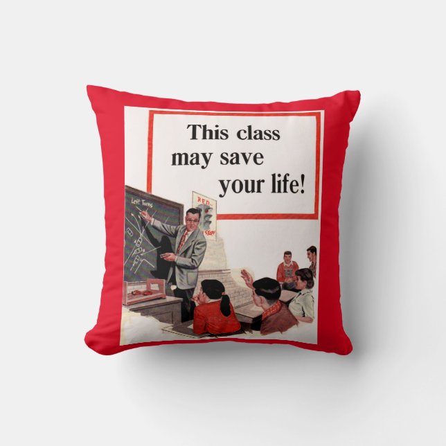 This Class May Save Your Life Throw Pillow (Front)