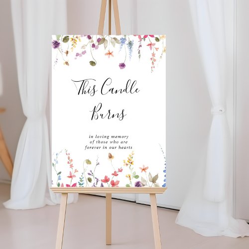 This Classic Colorful Wild Floral Candle Burns  Poster