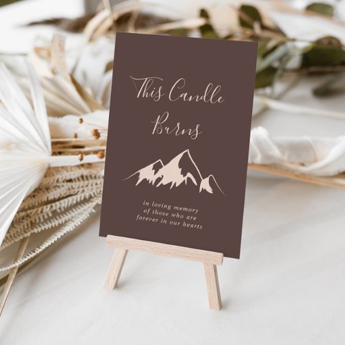 This Clear Mountain Country Candle Burns Sign