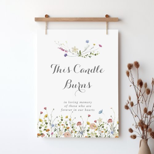 This Colorful Dainty Wild Flowers Candle Burns  Poster