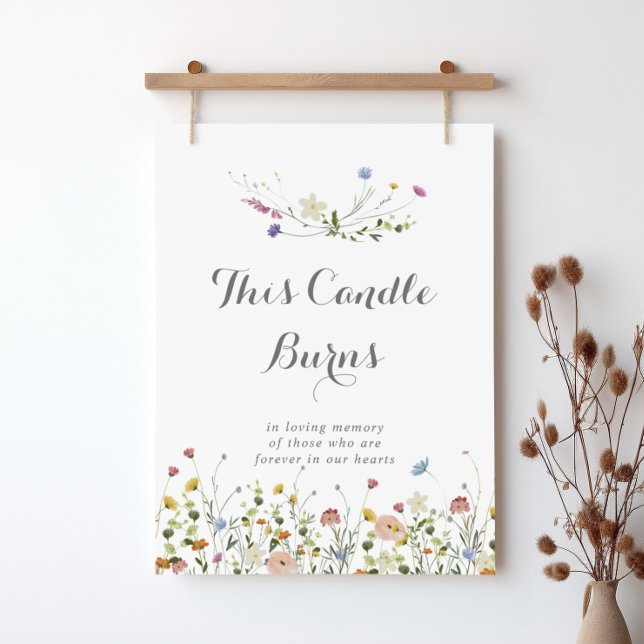 This Colorful Dainty Wild Flowers Candle Burns  Poster (Creator Uploaded)