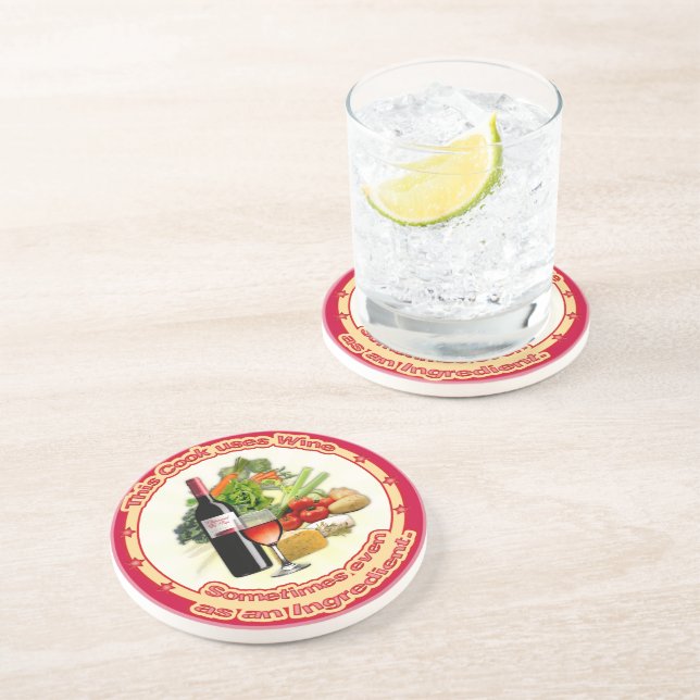 This Cook uses Wine Drink Coaster (Side)