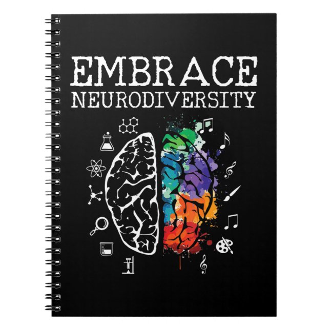 this cool neurodiversity shirt is perfect for adhd notebook (Front)