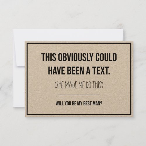 This Could Have Been A Text Best Man Proposal Note Card
