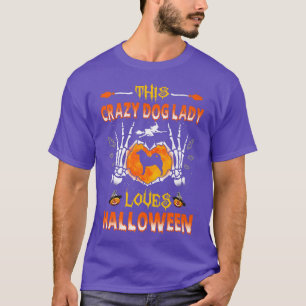This Crazy Dog Lady Finnish Spitz Loves Halloween T-Shirt
