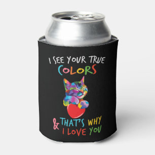 This Cute Autism Awareness Cat design with a beaut Can Cooler