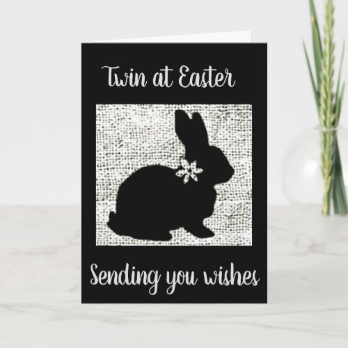 THIS CUTE BUNNY IS HOPING BY TO SAY HAPPY EASTER HOLIDAY CARD