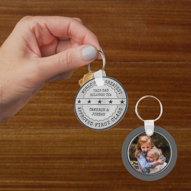 This Dad belongs to (customizable)  Keychain (Creator Uploaded)