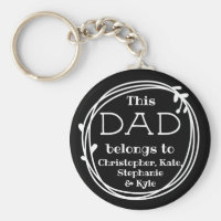 This Dad Belongs To Personalized Father's Day Keychain