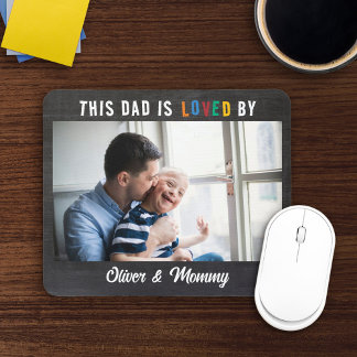 This Dad Is Loved By Add Photo & Names Mouse Pad