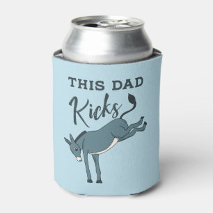 This Dad Kicking Donkey Funny Fathers Day Can Cooler
