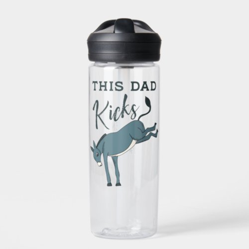 This Dad Kicking Donkey Funny Fathers Day Water Bottle