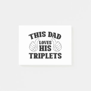 This Dad Loves His Triplets - Gift for Dad with Th Post-it Notes