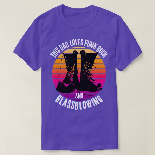 this dad loves punk rock and glassblowing fathers  T-Shirt (Design Front)