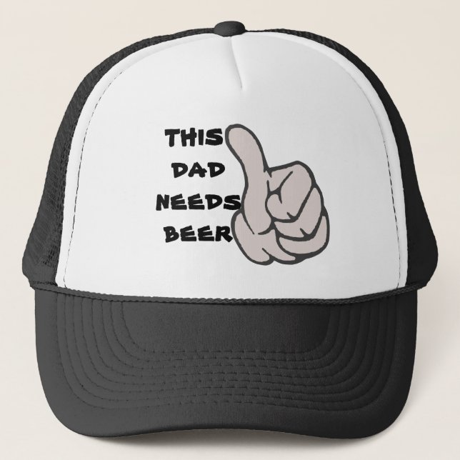 This Dad Needs Beer Funny Lover Dad Hat (Front)