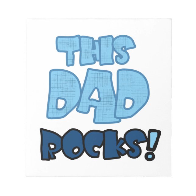This Dad Rocks Gifts Notepad (Front)