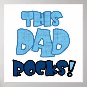 This Dad Rocks Gifts Poster