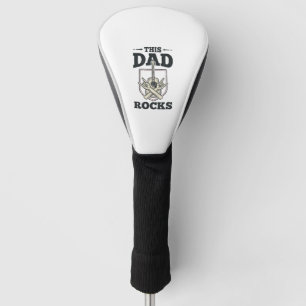 This Dad Rocks Vintage Guitar Dad Shirt Design (3) Golf Head Cover