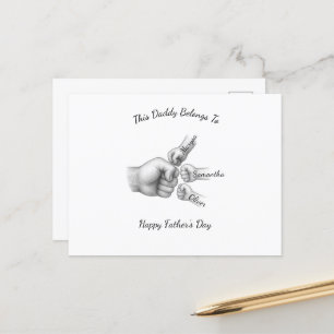This Daddy Belongs To – Gift with Kids' Names - Holiday Postcard