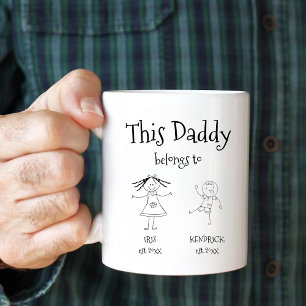 This Daddy Belongs To Mug With Kids Names