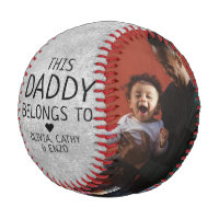 This Daddy Belongs to Silver Gray Father's Day Baseball
