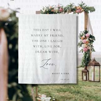 This Day I Marry My Best Friend Wedding Backdrop 