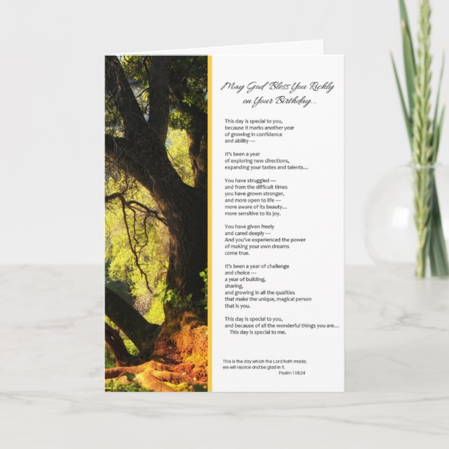 This Day is Special to You...Birthday Card (Front)