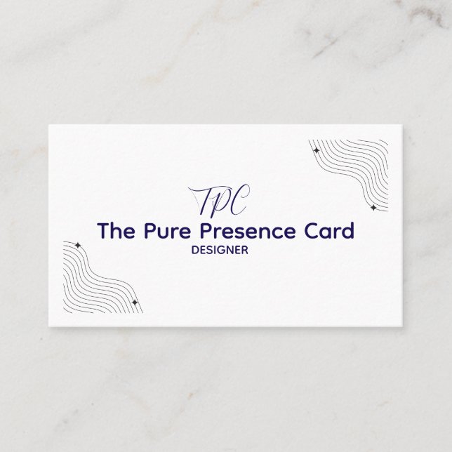 This design blends simplicity and elegance business card (Front)