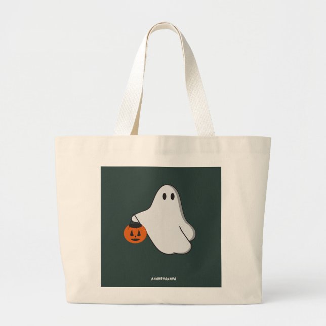 This design is perfect for Halloween lovers Large Tote Bag (Front)
