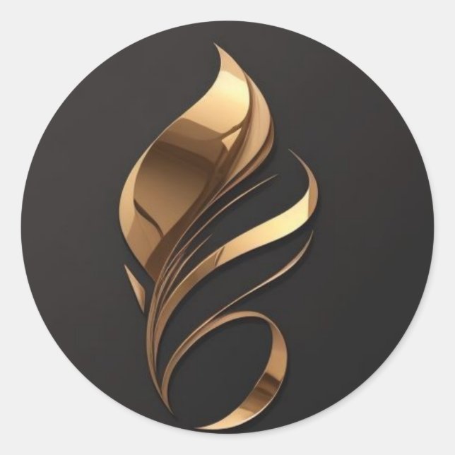 This design is very good looking  classic round sticker (Front)