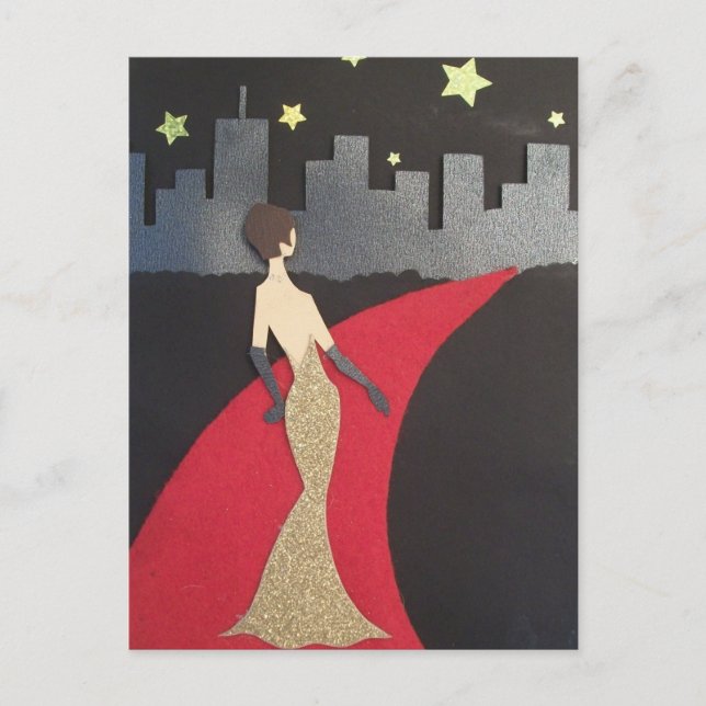 This design will always make you feel glamorous! postcard (Front)