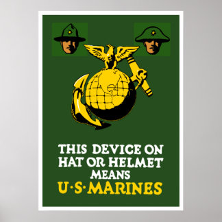 This Device Means US Marines Poster