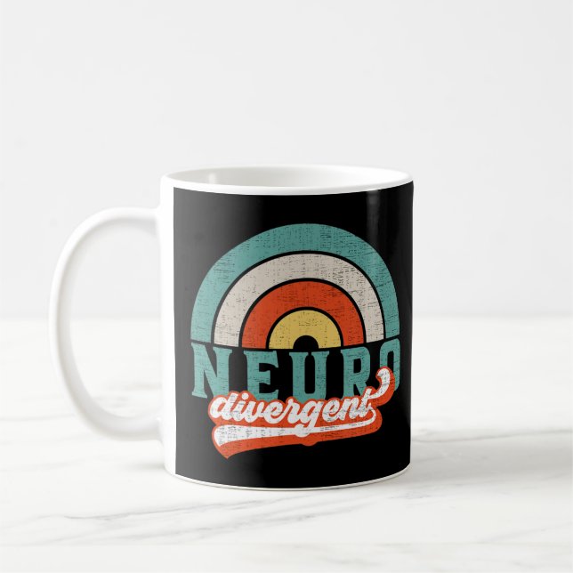 This distressed vintage 70's retro design is for n coffee mug (Left)