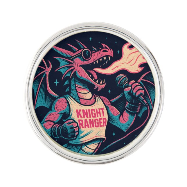 This Dragon Spits Fire Lapel Pin (Front)