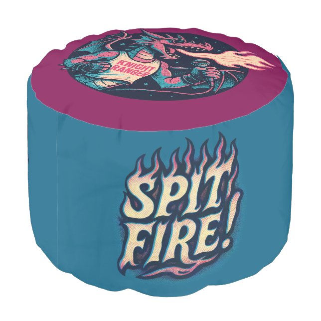 This Dragon Spits Fire Pouf (Angled Back)