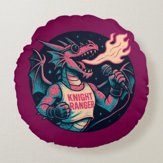 This Dragon Spits Fire Round Pillow